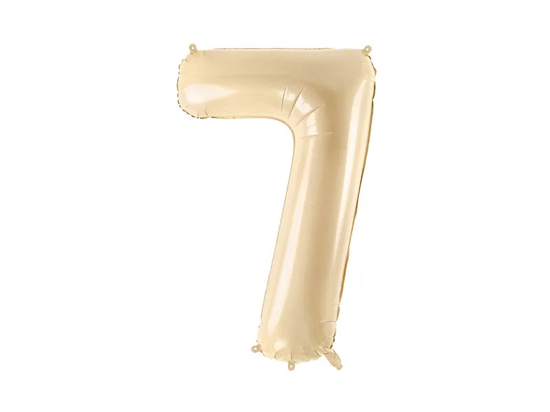 Folie tal ballon beige nr. 0,1,2,3,4,5,6,7,8,9/ 72 cm